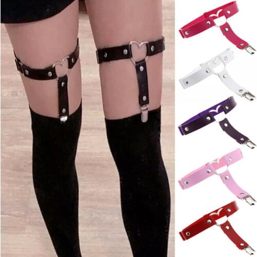 Garter Belt Sexy Women Lady Adjustable Heart Shape Thigh Leg Stockings Suspender Club Garter Belt