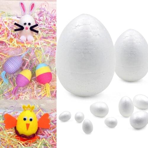 XMAS Polystyrene Styrofoam Foam Solid Egg Handmade DIY Craft Party Festivals Celebrations Decorations Event Accessory Supplies