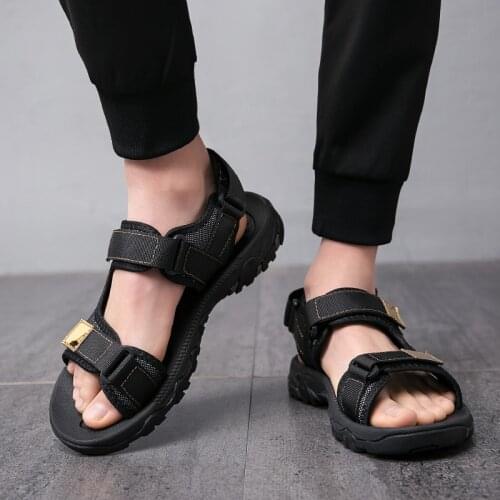 Summer mens sandals classic mens shoes slippers soft sandals mens Roman comfortable outdoor walking shoes beach sandals 39-46