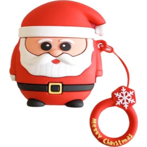 Santa Claus Silicone Case for Airpods Cover for Apple Airpods 2 Cartoon Soft Cover for Apple Wireless Headphone Christmas Gift
