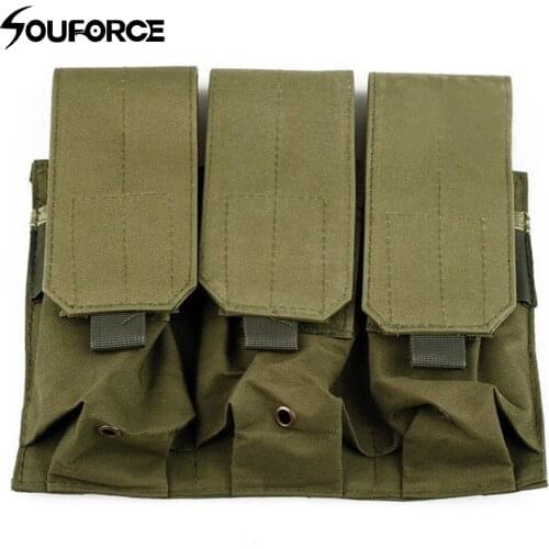 5 Colors Tactical Molle Triple Magazine Pouch Open Top Vest Accessory Bag Combat Gear Mag Holster Equipment