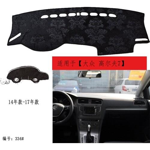 TOMMIA For Volkswagen Golf 7 14-17 Dashboard Pad Cover Dash Mat Anti-Sun Velvet Instrument