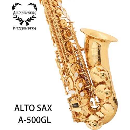 Weissenberg alto Ee Saxophone A-500GL Made in Taiwan Lacquer gold professional instrument Saxophone