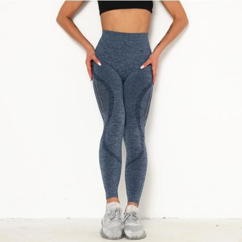 Woman Tight Sport Pants Sport Leggings Women Gym High Waist Push Up Pants Jacquard Fitness Legging Running Trousers