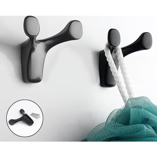 1Pc Nordic Wall-mounted Coat Hook Kitchen Door Closet Storage Hanger Bathroom Robe Towel Rack
