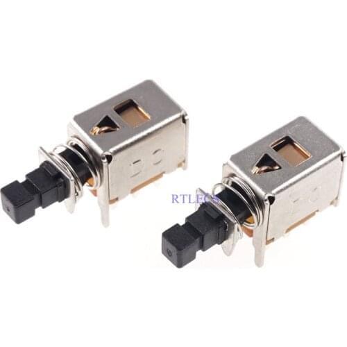 100 Pcs Self-Lock Push button Switch DPDT Standard Through Holes PCB Right Angle PS-22F02 Hight Current 3A Power Switches