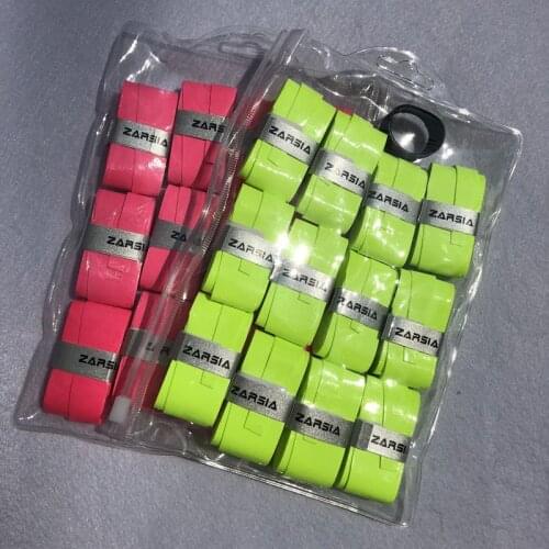 12pcs/pack) ZARSIA PU viscous tennis grips neon color tennis overgrips,badminton overgrips,squash racket grips