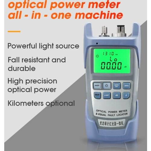 2 in 1 Fiber Multimeter Tester with Optical Power Meter and Visual Fault Locator Fiber Laser 10KM