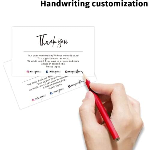 30 Pcs Thank You For Your Order Card Custom Write Your name Card For Small Business Gift Decor Labels Fan Follow Card