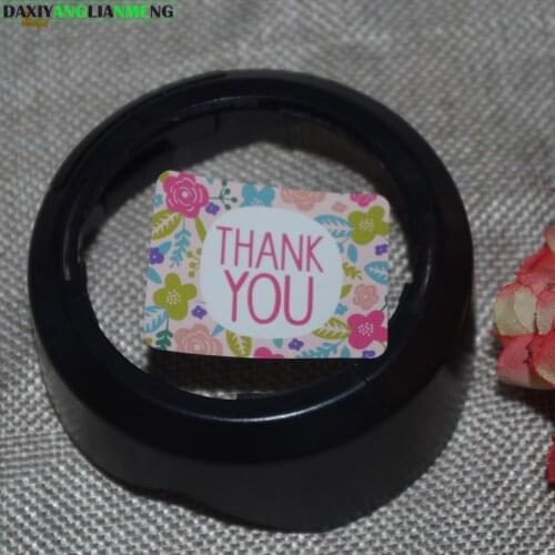 450pcs/50papers Pure and fresh flowers THANK YOU seal sticker Baking packaging self-adhesive sealing sticker 9pcs/piece