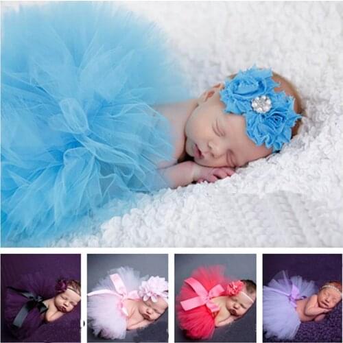 Costume 0-12month Infants Toddlers Newborn Dancewear Kids Costumes Ballet Skirts Baby Photography Props Headband Skirt Set