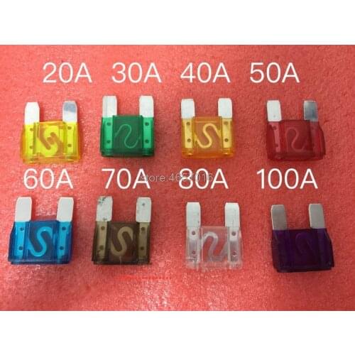 8pcs Assorted MAXI Fuse Auto Car Boat Blade 20A 30A 40A 50A 60A 70A 80A 100A
