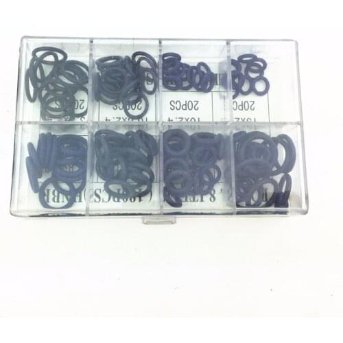 Automotive air conditioning seal o-ring high temperature and high pressure box repair gasket Small 8 grid purple