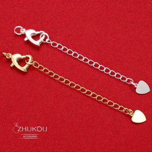 ZHUKOU 2PCS 13x80mm high quality gold /silver color chain for handmade keychain bracelet jewelry accessories Making model: VL19
