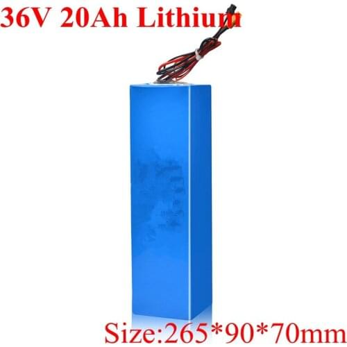 Brand High Capacity Battery 36v 20ah 350w 750w Li-ion Battery Built-in BMS for Electric Bike Kit Motorcycle Scooter +3A Charger