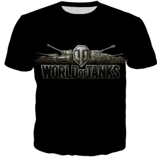 3D printed World of Tanks game summer tshirt Hip Hop loose teens T-shirt Retro Metal T shirt Streetwear men clothing Shirt tops