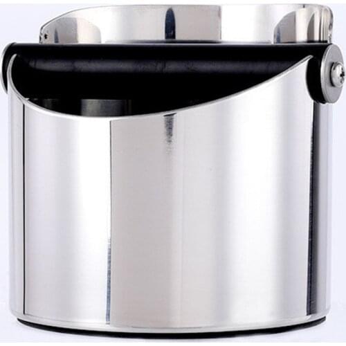 Coffee Residue Bucket Grind Waste Bin Knocking Slag Box Stainless Steel Coffee Knock Box Grind Container Recycling Bucket Trash