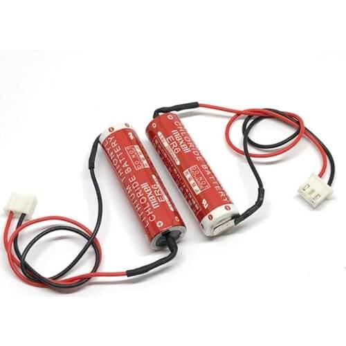 8pcs/lot New Original Maxell ER6 3.6V 2000mah Lithium Thionyl Chloride Battery PLC Batteries with White Plug Made in Japan