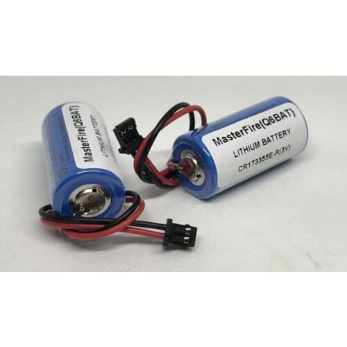 MasterFire 2pcs/lot New Original CR17335SE-R(3V) CR17335 Q6BAT CNC 3V PLC Battery Lithium Batteries with Plugs Made in Japan