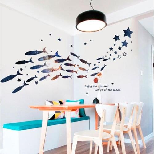 Sea Whale Star Shell Fish Wall Sticker Adhesive Decal Living Room Bedroom Decor