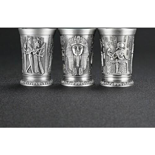 The Revenant Film Some Style Metal Shot Glass Set Ancient Egypt Myth Cleopatra Rameses Ra Relief B52 Cocktail Wine Glasses Cup