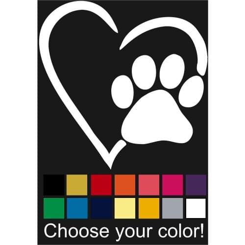 Sticker manufacturer low price custom heart paw stickers cheap personalized sticker high quality custom sticker