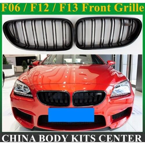 F06 Grill F12 Kidney Front Grille F13 Replacement ABS M6 Bumper Grill for BMW 6 Series Grand Tourer 640i 650i 650 Black Grill