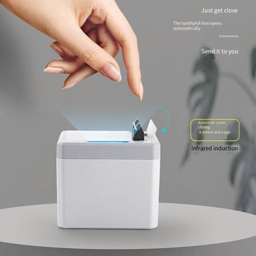 Portable Intelligent Automatic Sensor Toothpick Dispenser Storage Box Hotel Family Gadget Automatic Sensor Dispenser Storage Box