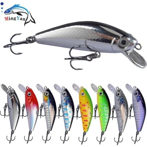 1pcs Slowly Sinking Minnow Fishing Lure Small Artificial Bait Hard Wobblers Pesca Plastic Crankbait 5.5cm 6.5g 8# Hook Tackle
