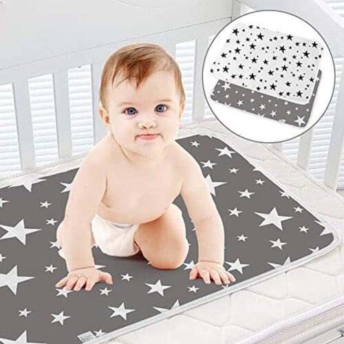 Size 40x60cm Baby Changing Mat Portable Foldable Washable Waterproof Mattress Children Game Floor Mats Reusable Diaper 0 -3m
