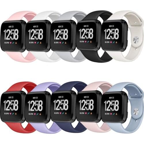 For Fitbit Versa Strap Silicone Watch Band with Buckle Replacement Bracelet Wristband for Fitbit Versa/Versa 2 Lite Accessories