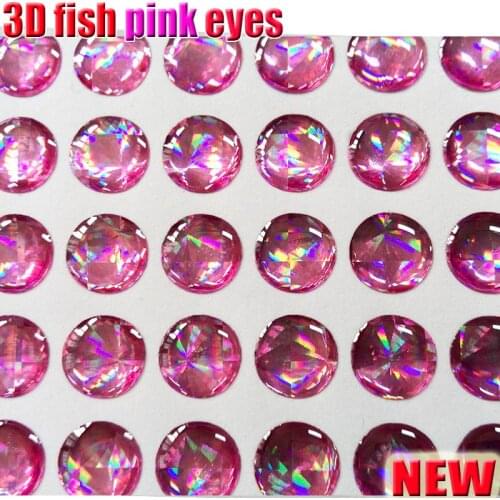 Fishing lure eyes 4mm-5mm-6mm-8mm-10mm number;500pcs/lot color PINK 3d fish eyes