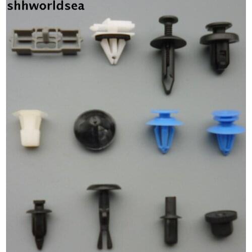 Shhworldsea 100pcs car fasteners front bumper push type retainer door moulding clip front bumper hood insulation retainer