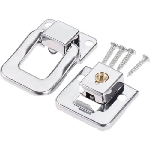 Jewelry Chest Gift Wine Wooden Box Case Toggle Latch Suitcase Hasp Leather Bag Handbag Purse Closure Lock with Screws 38*28mm