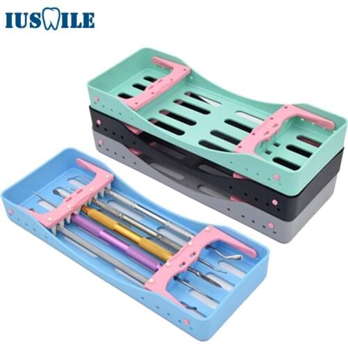 High Quality Dental Sterilization Box For 5 Instruments Dental Tools Autoclavable Holder