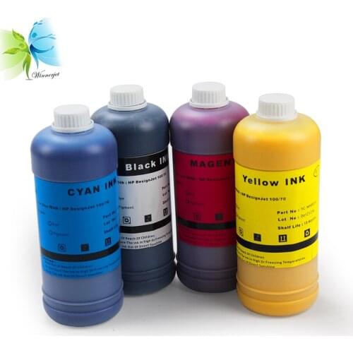 WINNERJET 1000ml * BK C M Y Ink For HP10/11 Water Based Pigment Ink For HP Designjet 100