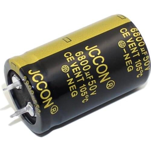JCCON Horn Aluminum Electrolytic Capacitor 50v6800uf Volume 25x40 Audio Amplifier Audio