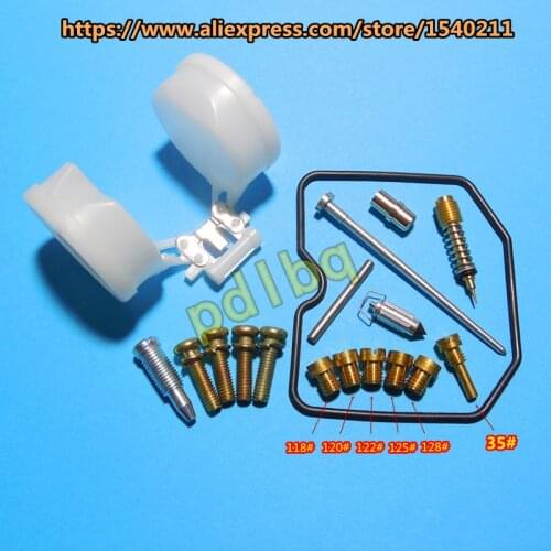 1 set $12.5)KPS Estrella BJ250 W250 Keihin carburetor repair kit Configure float and With 5 pieces jet:118-120-122-125-128