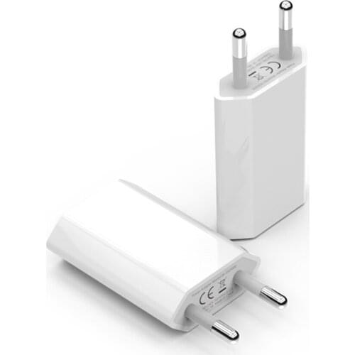 1pc USB Power Adapter EU Plug 5V 1A Wall Mobile Charger for IPhone Xiaomi Samsung Smartphone Charger for IPad Universal Travel