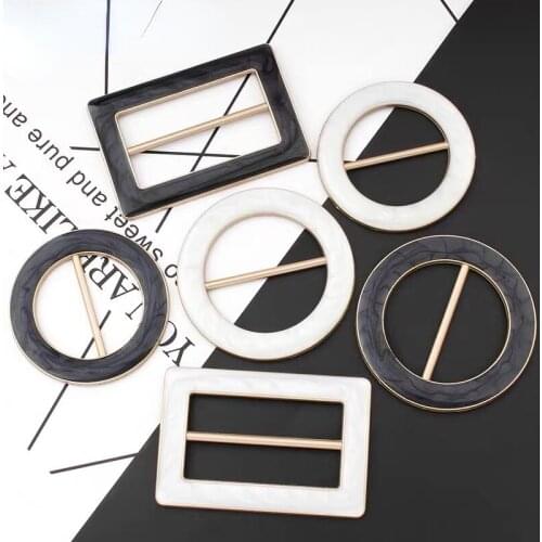 2PCS Beads Waist Buckle Buttons for Clothing Retraction Decorative Buckle DIY Woman Silk Scarf T-shirt Buckle Snaps for Clothes