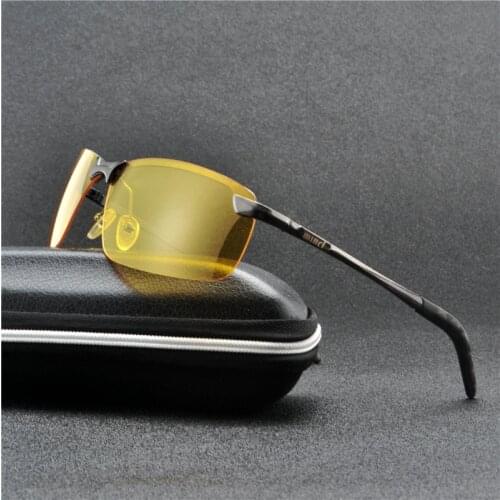 2019 Night Vision Glasses for Night Driving Car Driver Goggles Anti-Glare Yellow Sunglasses Men Polarized Eyewear NX