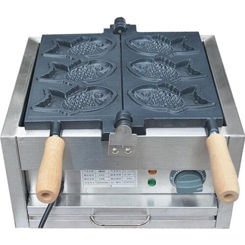 110V 220V Electric 3 PCS fish waffle maker Taiyaki machine