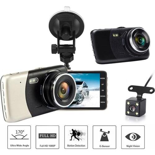 4 Inch IPS HD 1080P Car Driving Recorder Camera 170 Degree Wide Angle Vehicle Driving DVR Gravity Sensor Parking Monitor