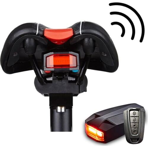 4In1 Anti-theft Bike Security Alarm Wireless Remote Control Alerter Taillights Lock Waterproof Cycling Lamp Bicycle Accessories