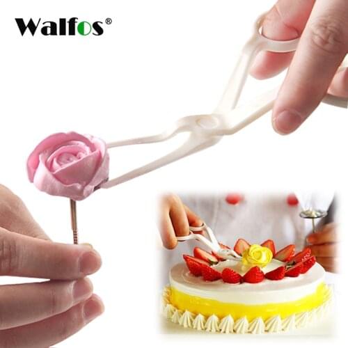 WALFOS 2 Piece Baking Accessories Pastry Tools Set Cake Nails Set Icing Modeling Rose Flowers Cake Scissors Buttercream Supplies