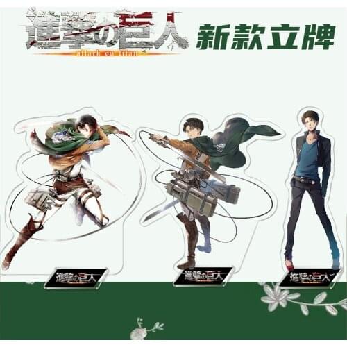 Anime Attack on Titan Eren Jaeger Mikasa Ackerman Cosplay Stand Figure Toy Desktop Decor Acrylic Model Plate Collection 15cm