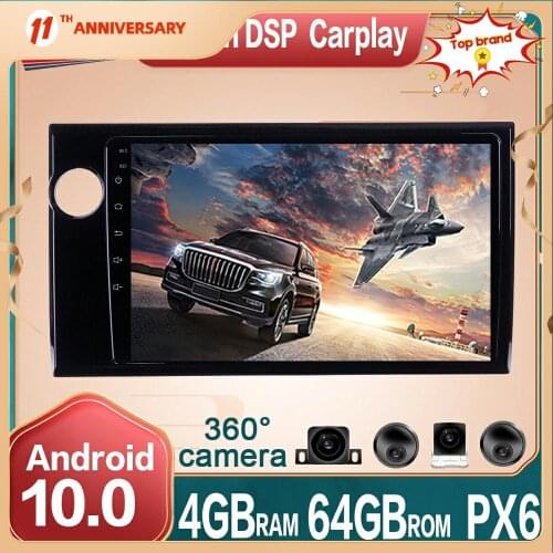 Android 10 Car Multimedia Radio Player 360 Panoramic Camera For Honda BRV 2015 + PX6 4G+64GB Car GPS Navigation DVD DSP carplay