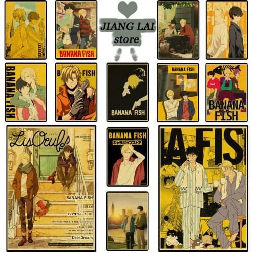 Banana fish 02 series posters are decorated in the bar, bedroom, living room, cafe, retro kraft paper poster wall sticker