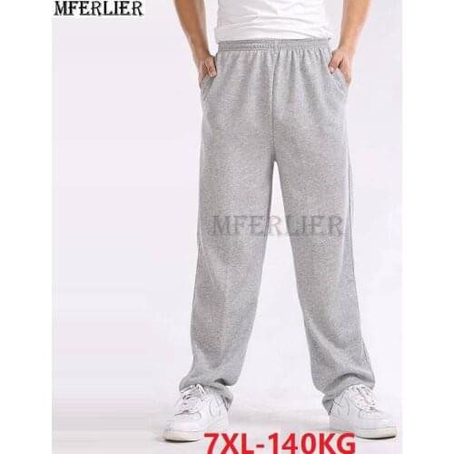 Autumn men pants sports sweatpants cheap big sales large size 7XL pants for man black elasticity pants Straight Trousers cotton