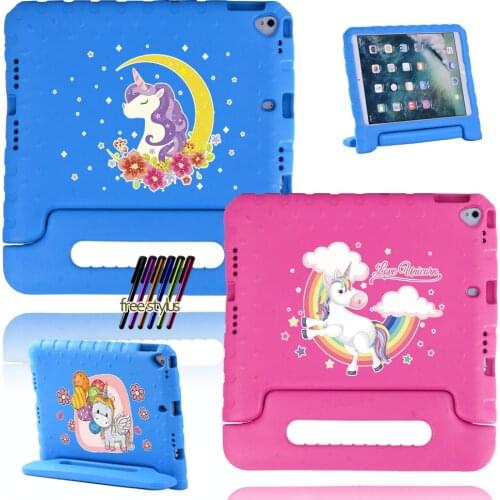 Tablet Case for Apple IPad 7 10.2 Inch / IPad 6 Super Girl Heart Childrens Anti-fall Tablet Protective Cover+ Free Stylus